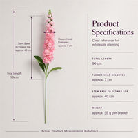 Bunga Delphinium Buatan Multi Warna, Tangkai Bunga Sutra Imitasi, Bunga Dekoratif untuk Rumah, Pernikahan, Vas, Grosir
