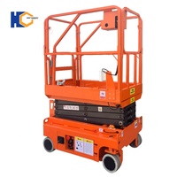 Mini-élévateur à ciseaux hydraulique 3m 4m, alimenté par batterie, capacité de charge 240 kg, double commande, en promotion