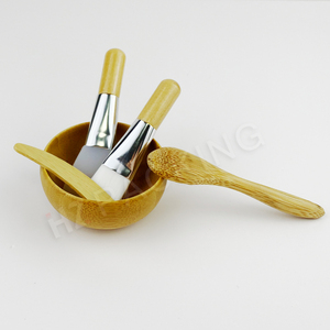 <span class=keywords><strong>Set</strong></span> di ciotole per maschera per il <span class=keywords><strong>viso</strong></span> in legno di bambù naturale Eco con applicatore di pennelli e Kit di spazzole per applicatore facciale di bellezza a spatola - Product Image 6