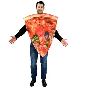 Halloween Party Cosplay Pizza Kostüm Erwachsene lustige Pizza Maskottchen Cosplay Kostüm für Männer