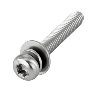 304 Stainless Steel Round Head Torx <b>Screw</b> With Washer Metric M2 M2.5 <b>M3</b> M4 M5 M6 Class 12.9 Passivated - Product Image 1