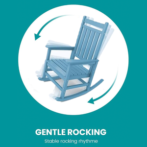 เก้าอี้พลาสติกรีไซเคิลกันน้ำทนทานต่อรอยขีดข่วนเก้าอี้ในสวนเก้าอี้โยกกลางแจ้ง - Product Image 3