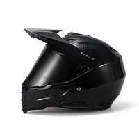 Casque de moto électrique tout-terrain unisexe intégral en ABS à motif fibre de carbone, exclusivité transfrontalière Chine