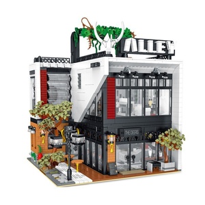 Série Street View : Maquette de Villa, Café Urbain – Jouet Éducatif à Assembler en Blocs de Construction en Plastique ABS à Petites Particules - Product Image 5