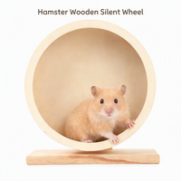 Roue silencieuse en bois pour hamster, accessoires de roue d'exercice pour petits animaux, roue de course silencieuse pour hamster, prévient la dépression