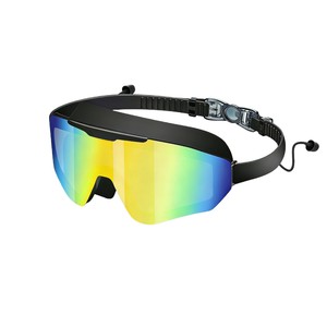 Adult <b>Large</b> <b>Frame</b> Silicone Swimming Goggles With Earplug Anti-fog Anti-UV High Definition Universal Fit - Product Image 3