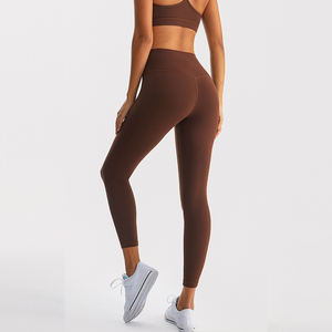 Leggings <span class=keywords><strong>de</strong></span> yoga personnalisés <span class=keywords><strong>de</strong></span> 24 pouces pour femmes leggings <span class=keywords><strong>de</strong></span> sport <span class=keywords><strong>de</strong></span> gymnastique confortables poncés taille haute collants <span class=keywords><strong>de</strong></span> course à pied - Product Image 2