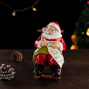 Soprammobili scultura in resina babbo natale statua di natale natale natale forniture Festive regali da tavolo ornamento da tavolo - Product Image 3