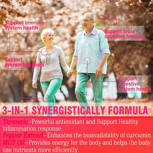 Curcuma senza zucchero curcumina Gummies curcuma con <span class=keywords><strong>olio</strong></span> <span class=keywords><strong>MCT</strong></span> <span class=keywords><strong>C8</strong></span> estratto di pepe nero supporto antiossidante - Product Image 4