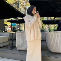 usine OEM/ODM couleur Pure longue ouverture Style daim tissu avec 2 poches latérales Dubai hiver automne hiver Collection Abaya