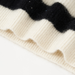 <b>Women's</b> Casual Oversize V Neck <b>Long</b> Sleeve Knitted Pullover Sweater for Winter Low MOQ - Product Image 5