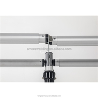 Kit de support d'arche en aluminium réglable 10x20ft à double croisement pour rideaux de scène, rideaux floraux et tissus de décoration événementielle robuste
