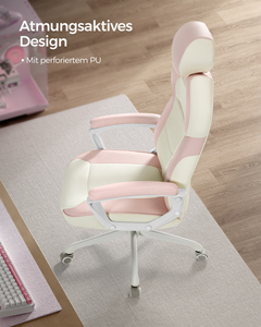 <span class=keywords><strong>SONGMICS</strong></span>, <span class=keywords><strong>silla</strong></span> ergonómica giratoria rosa para Juegos de oficina, reposacabezas ajustable de PU, <span class=keywords><strong>silla</strong></span> giratoria para juegos, <span class=keywords><strong>silla</strong></span> de oficina - Product Image 4