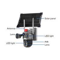 Kamera Lampu Tenaga Surya V380 Pro 4K dengan Konektivitas Dual-Mode 4G/WiFi untuk Deteksi Manusia Sistem Keamanan Luar Ruangan