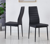 Ensemble table et chaises de salle à manger rectangulaire simple en verre trempé, style minimaliste moderne pour petit espace