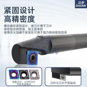 เครื่องมือกลึงแบบกลับด้าน Dasan CCMT09 สำหรับงานกลึงในเครื่องจักรกลซีเอ็นซี ความแม่นยำสูง ใช้งานได้เสถียร ขึ้นรูปในครั้งเดียว - Product Image 3