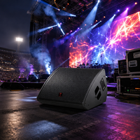 Speaker Monitor Panggung Koaksial Neodymium 12-inci Profesional 400W Paduan Titanium untuk Teater, Stadion Olahraga, Auditorium