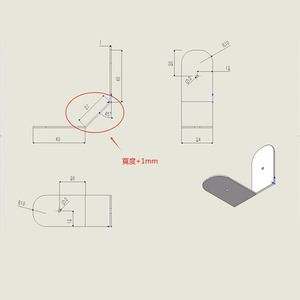 Équerre d'angle multi-angles 135 degrés en acier au carbone noir mat pour support d'armoire – Vente directe usine - Product Image 2