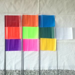 Bendera PVC Kecil Ukuran 4 * 5 Inci Warna Kuning Biru Merah Putih Oranye untuk Taman, Bendera Penanda, Bendera Penandaan untuk Halaman - Product Image 1