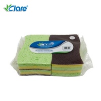 Éponge à récurer en cellulose avec revêtement abrasif, forme unique, haute qualité, personnalisable, prix fabricant, pour le nettoyage domestique et la cuisine
