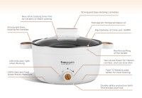 Pot de 4L le plus populaire revêtement antiadhésif facile à nettoyer poêles électriques 4L multi-cuiseur marmite électrique marmite électrique brevet de conception unique