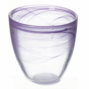 Bicchiere in Vetro Arrotondato ALABASTRO 280ML VIOLA - Product Image 1