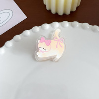 Clips de Papel Acrílicos con Diseño de Gato de Dibujos Animados, Clips de PP Kawaii para Organizar Documentos, Marcar Libros, Sellar Bolsas de Comida, para Estudiantes y Oficina