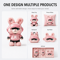 Produsen OEM ODM Boneka Kelinci Pink Buatan Khusus dengan Mainan Boneka Plush Lembut untuk Pesanan Grosir dan Label Pribadi