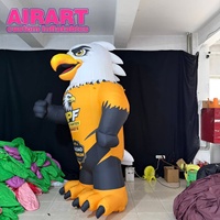 Ballon gonflable en forme d'aigle sur mesure pour la publicité extérieure, décoration, poupée gonflable en PVC