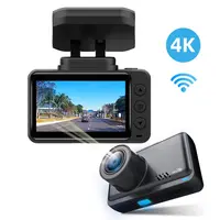 En yüksek Video çözünürlüğü araba kara kutusu 4K araba Dash kamera ile WIFI/GPS 4k dash kamera sony 4k uhd geniş açı lens çizgi kam