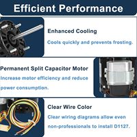 D1127 Refrigeration Fan Motor 115/230V 1550RPM