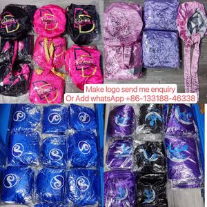 Gorros de Dormir para Cabello Largo con Logotipo Personalizado y Pañuelos de Satén para el Cabello, Gorro de Seda Grande de Diseñador con Lazo - Product Image 6