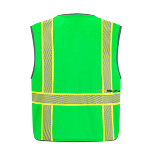 Áo phản quang an toàn Rosun Custom ANSI Class 2 đạt chuẩn EN ISO, có khóa kéo, in logo tùy chỉnh, màu sắc tùy chọn, có túi đựng bút, thiết kế phản quang. - Product Image 5