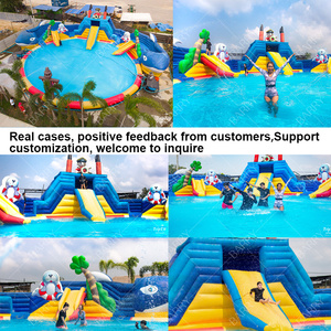 Parco Acquatico Gonfiabile Terrestre Mobile Commerciale da Festival Principessa Rosa con Scivolo e Piscina per Adulti e Bambini a Prezzo Conveniente - Product Image 3