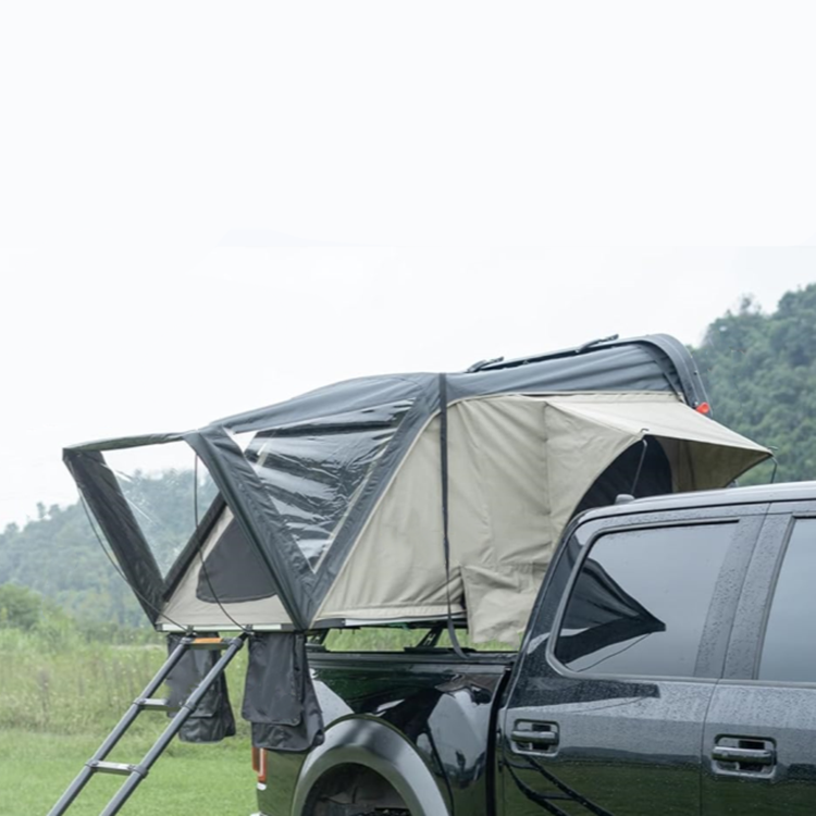 4x4 Offroad Clamshell Roof Top Tent Telescoping Aluminum Ladder for ...