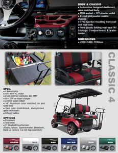 Buggy tout-terrain 4 places à vendre, prix des buggys, adultes, HDK EVOLUTION, voiturette de golf électrique - Product Image 4