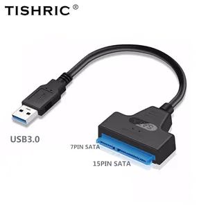 Tishric Sata Naar Usb3.0 Tot 7 15 22pin Kabels Externe Voeding Voor 2.5 Ssd Hdd Harde Schijf Ssd Converter 5Tb 6Gbps