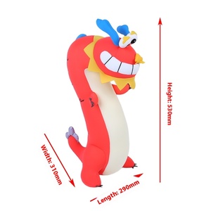 Sheepet Auspicious Red <strong>Dragon</strong> <strong>Pillow</strong> Doll Comfortable Joyful Halloween Gift PP Cotton Filled Stress Relief Zodiac Mascot Washed - Product Image 4