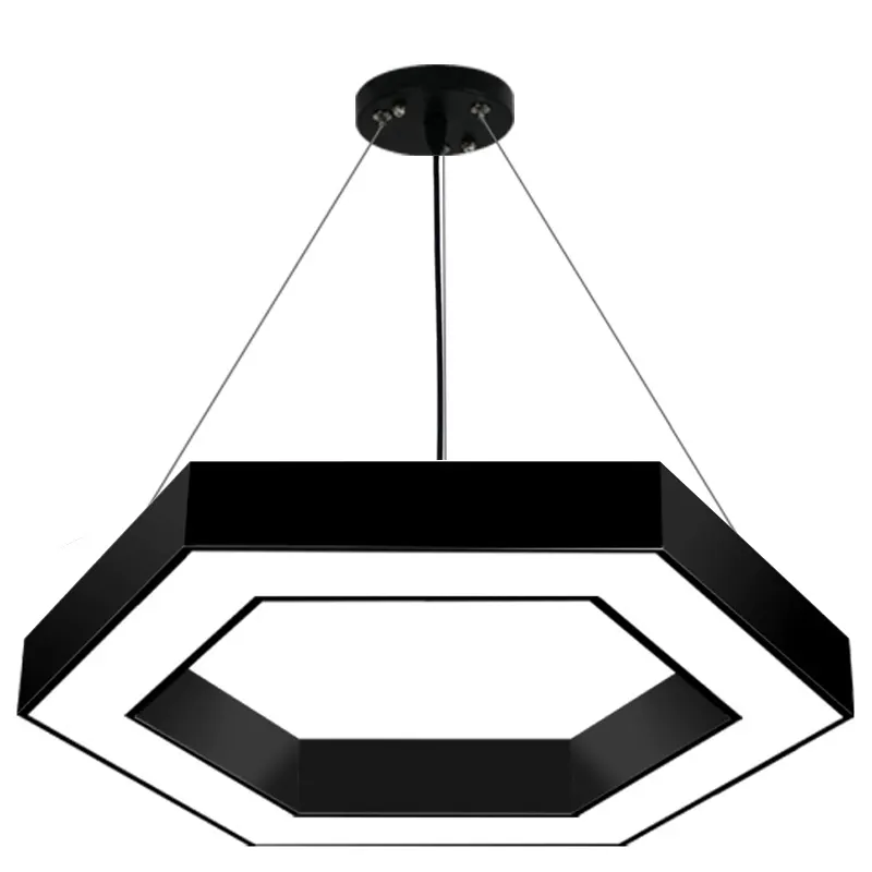 Simple Nordic Fixtures Black White Modern Office Hanging Indoor Lighting Led Chandeliers Pendant Light