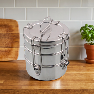 Eco Friendly Stainless Steel Bento Lunch Box 3-Compartment <b>Large</b> Capacity Reusable Meal Prep Container Detachable Design BPA - Product Image 3