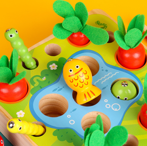 Modèle en bois <span class=keywords><strong>Montessori</strong></span> pour enfants jouet <span class=keywords><strong>magnétique</strong></span> attraper des insectes tirant des radis éducatif brainstorming <span class=keywords><strong>jeu</strong></span> d'apprentissage précoce - Product Image 5
