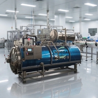 Autoclave à contre-pression de grande capacité, contrôlée par PLC, diamètre 1200 mm, pour la stérilisation des aliments en conserve