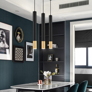 Moderno oro nero luce pendente in alluminio nordico creativo soffitto <span class=keywords><strong>faretti</strong></span> ristorante Bar cucina lampadario Led - Product Image 3