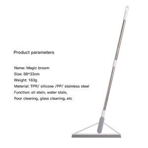 <span class=keywords><strong>Balai</strong></span> magique avec raclette et manche en acier inoxydable 2-en-1, nettoyeur de sol et de fenêtre mural pour la maison (vente en gros) - Product Image 5