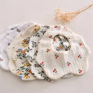 Baberos de bebé de muselina de algodón orgánico a buen precio con tecnología de bajo precio de diseño novedoso moderno para niños personalizados