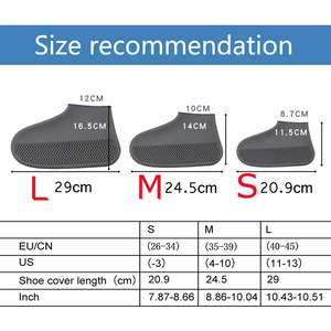 Venta al por Mayor de 1 Par de Cubrezapatos de Goma para Lluvia, para Uso en Exteriores, Cubiertas de Zapatos Impermeables de Silicona, para Días Lluviosos, Reutilizables y Antideslizantes - Product Image 5