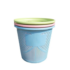 Plastic Storage <b>Baskets</b> Round <b>Stackable</b> For Clothes Toys Household Organizing Mixed Color Linyi Made - Product Image 5
