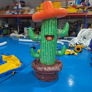 Personalizado al aire libre PVC inflable <span class=keywords><strong>Cactus</strong></span> anillo Toss juego divertido fiesta alquiler equipo para niños y adultos incluye soplador - Product Image 4