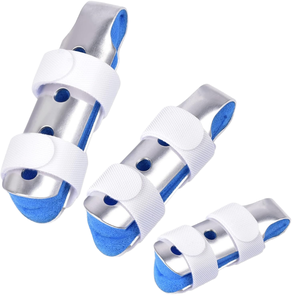 HKJD Redresseur de doigt réglable Attelle de doigt de pouce cassé Attelle de doigt en aluminium rembourré en mousse médicale - Product Image 1