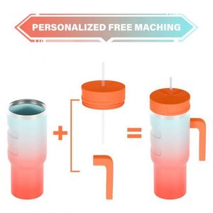 Custom Logo 40Oz <b>Insulated</b> Stainless Steel Tumbler Water Bottle 40 Oz Glass Travel <b>Mug</b> Handle Car Tumbler with Straw and Lid - Product Image 6